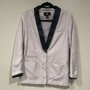 H&M Cream and Black Two Button Blazer